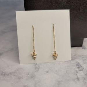 Gold Triangle Drop Earrings